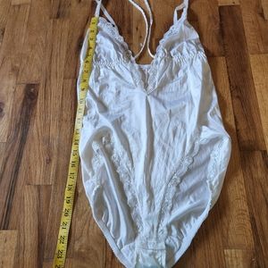 Lacey white bodysuit